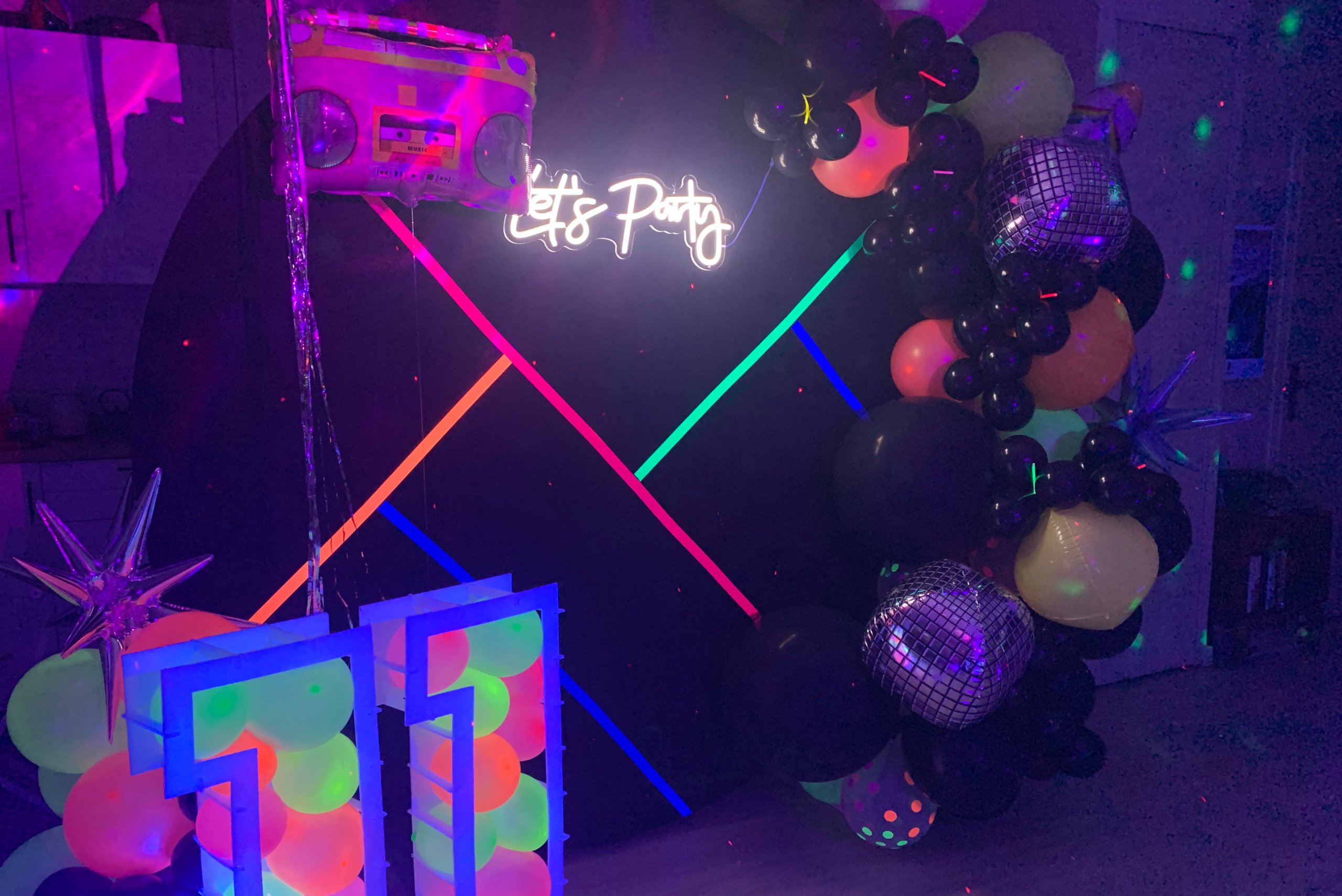 Anniversaire teens Fluo Party