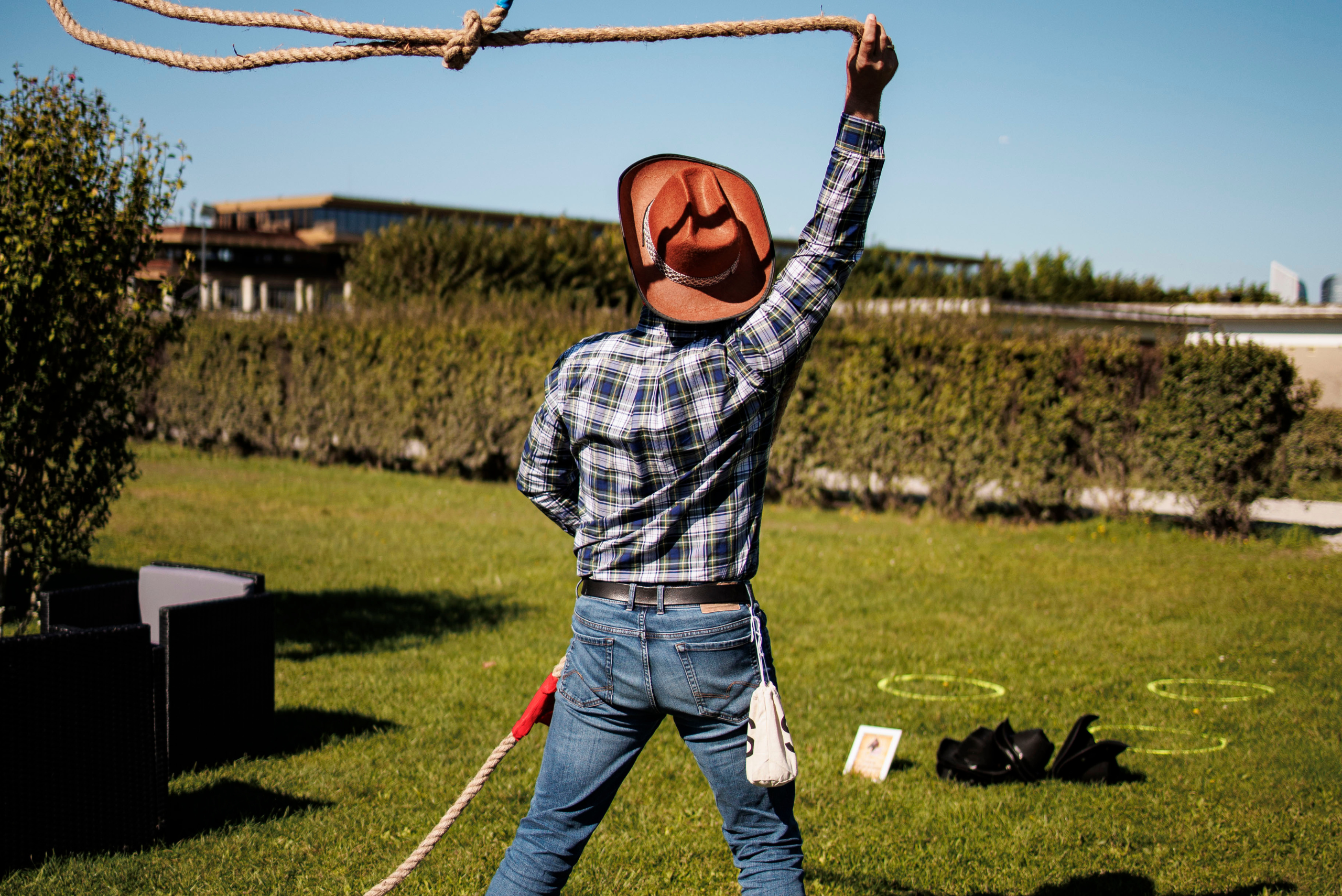 Animation anniversaire en plein air Thème western
