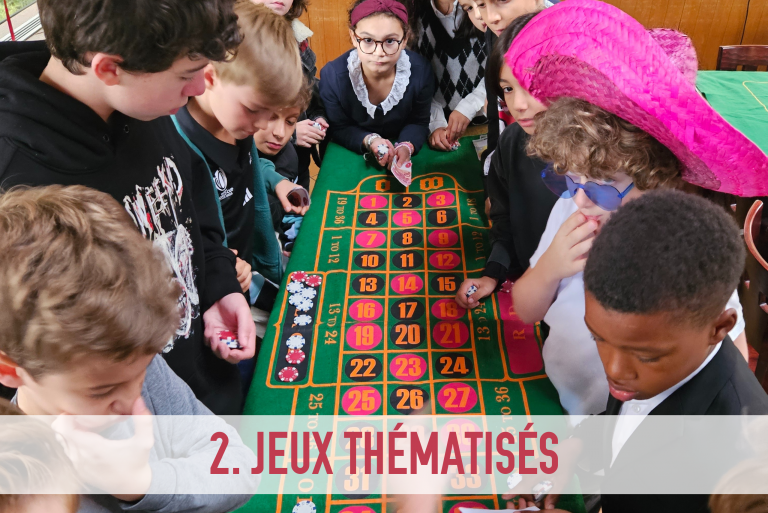 Jeux thématisés sur le thème choisi de l'animation