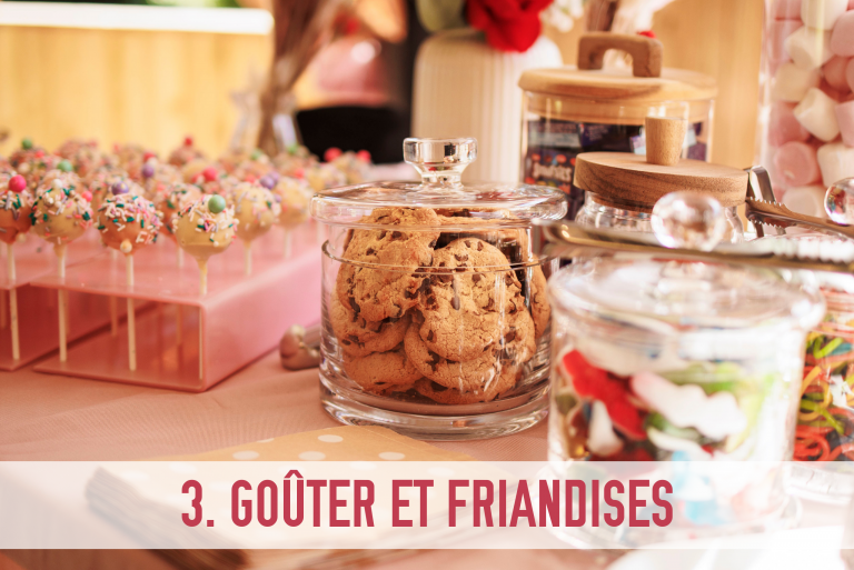 Pause gouter et friandises durant l'animation