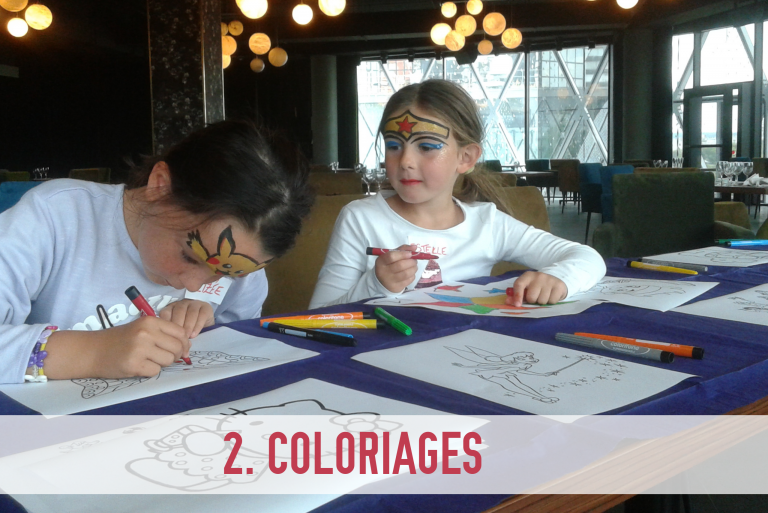 Espace coloriages lors de vote kids club